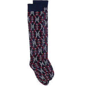 Gucci GG Jacquard Mesh Socks in Navy